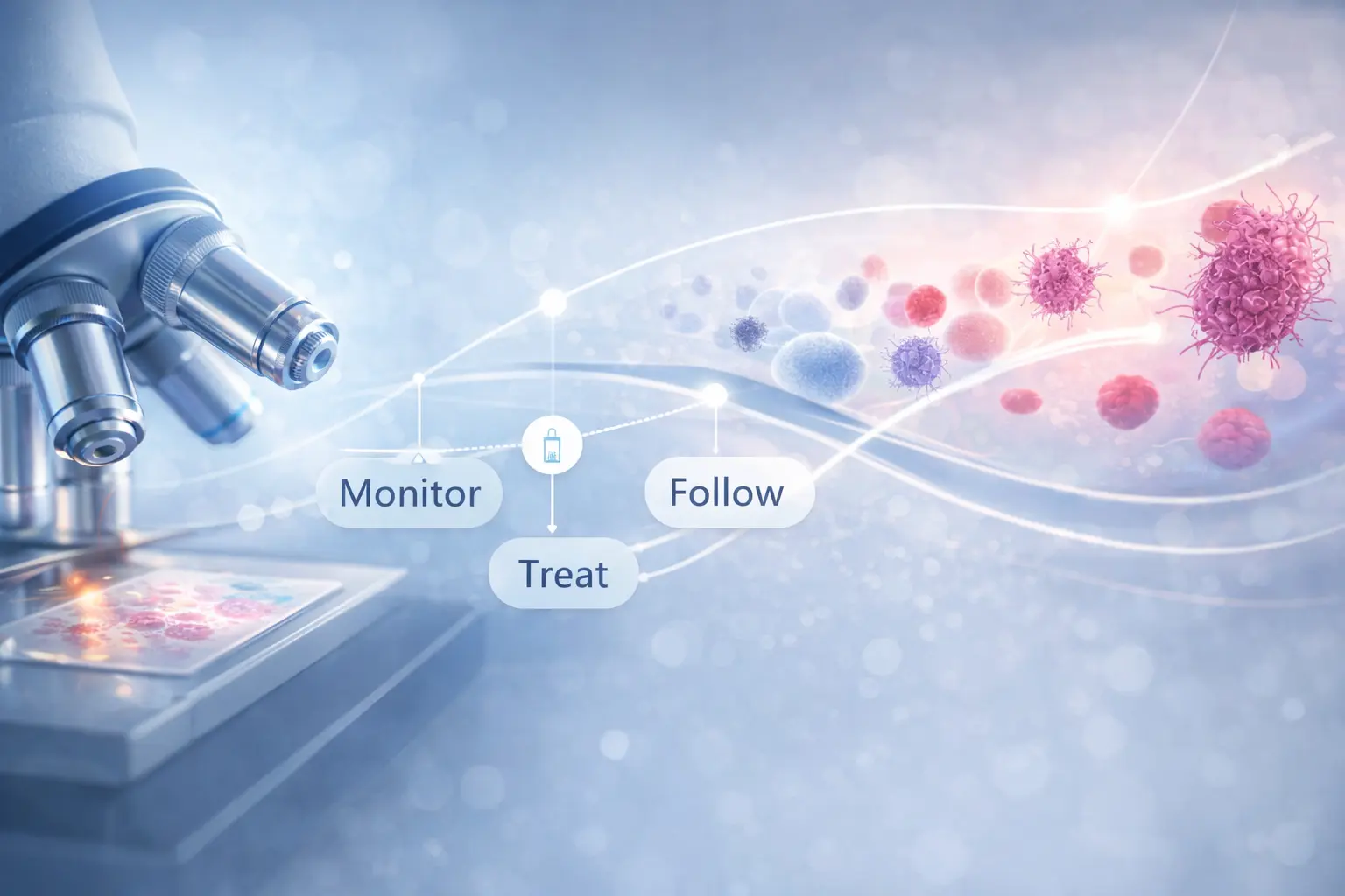Hairy cell leukemia treatment overview pathway illustration